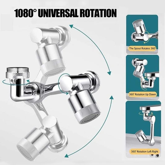 Tête de pulvérisateur de robinet à rotation universelle à 1080°